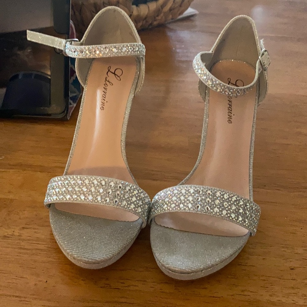 L Lorraine Shimmer Heels.
